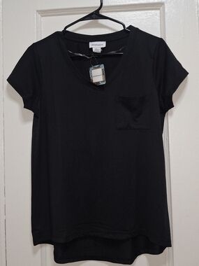 StitchCount Black Pocket Tee Shirt Women’s Large NWT Short Sleeve MSRP $48.99